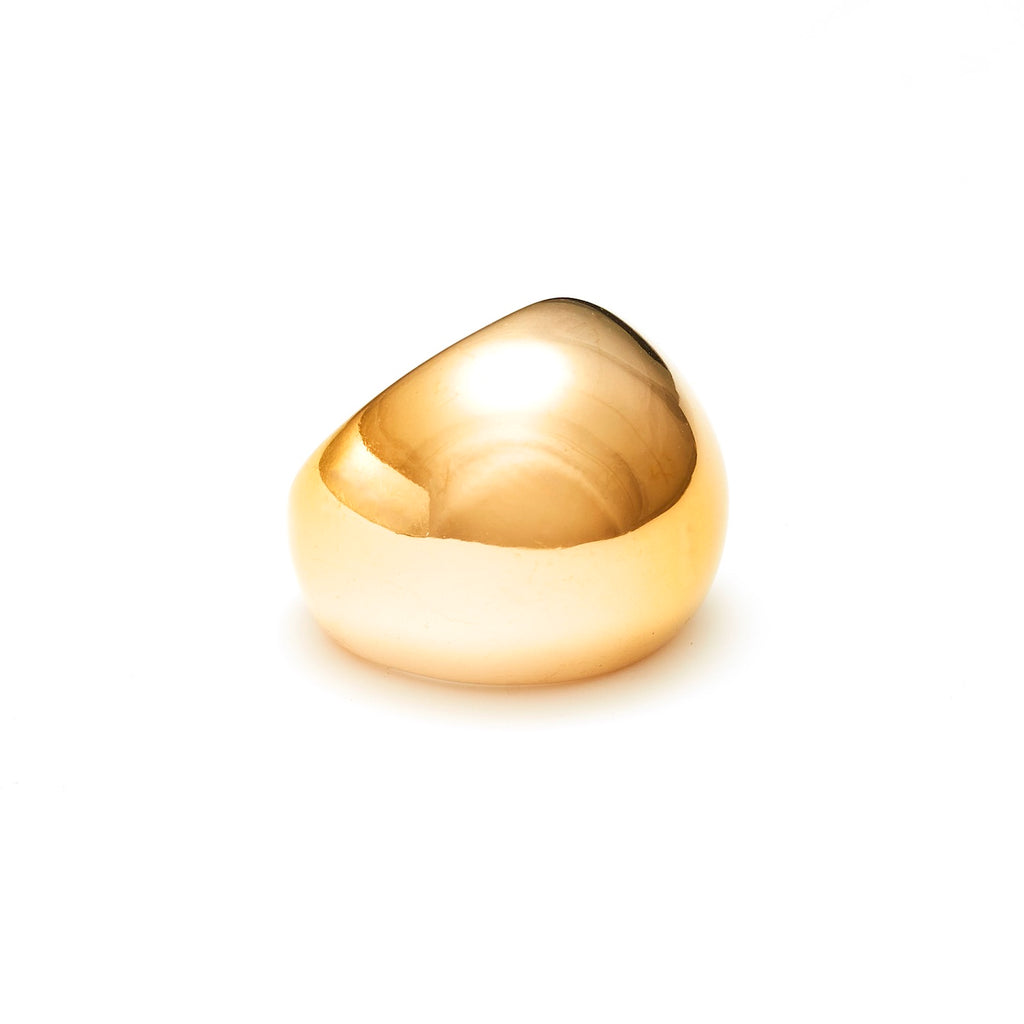 Dome Ring in 14k gold-plated stainless steel | Silk & Steel Jewellery