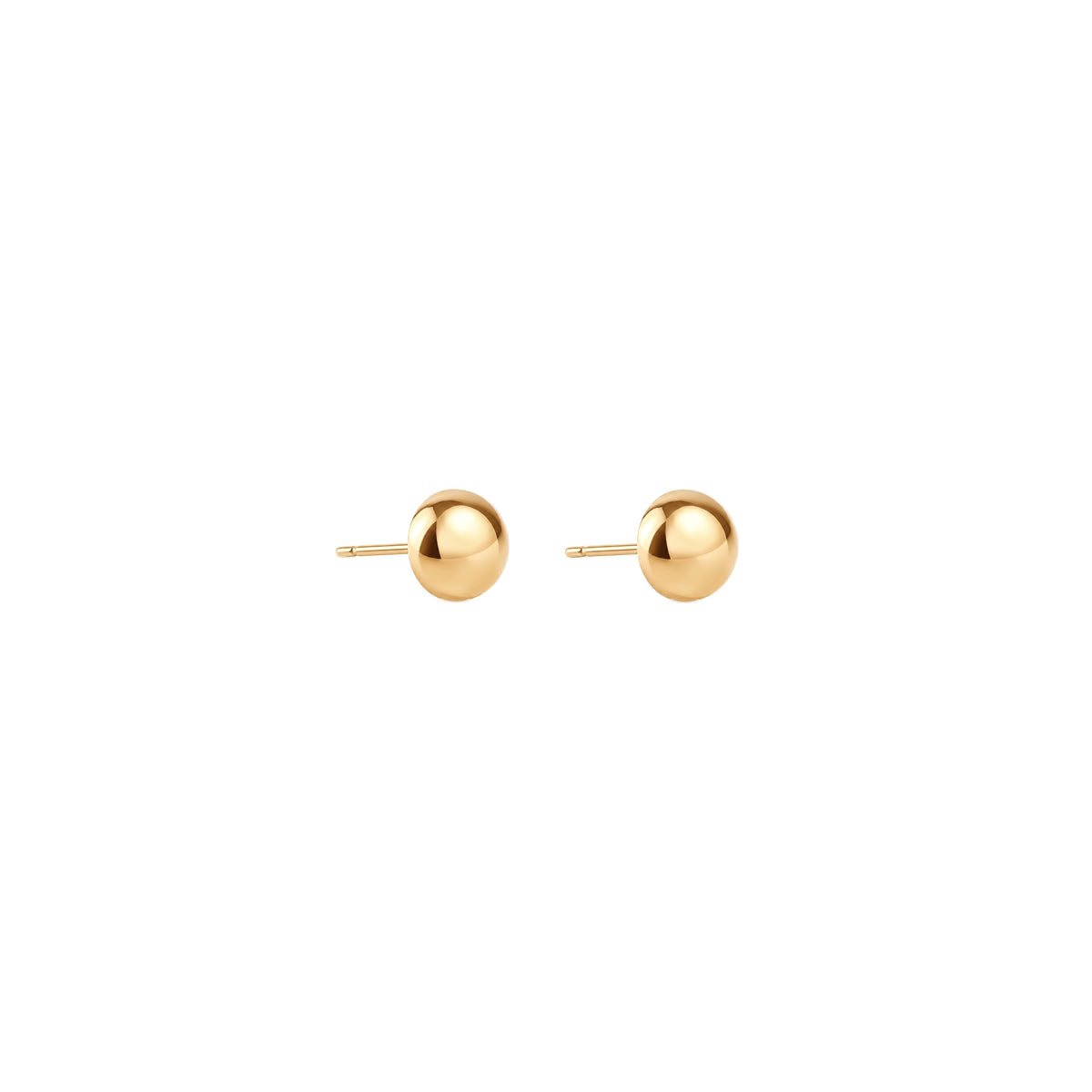 Silk & Steel Dome Stud Earrings in 14k gold PVD-plated stainless steel with a rounded design.