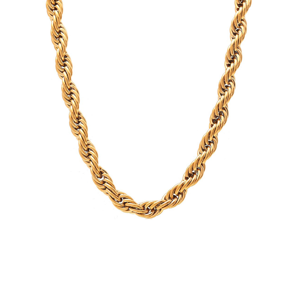 Silk & Steel Eclipse Necklace with in 14k gold-plated stainless steel