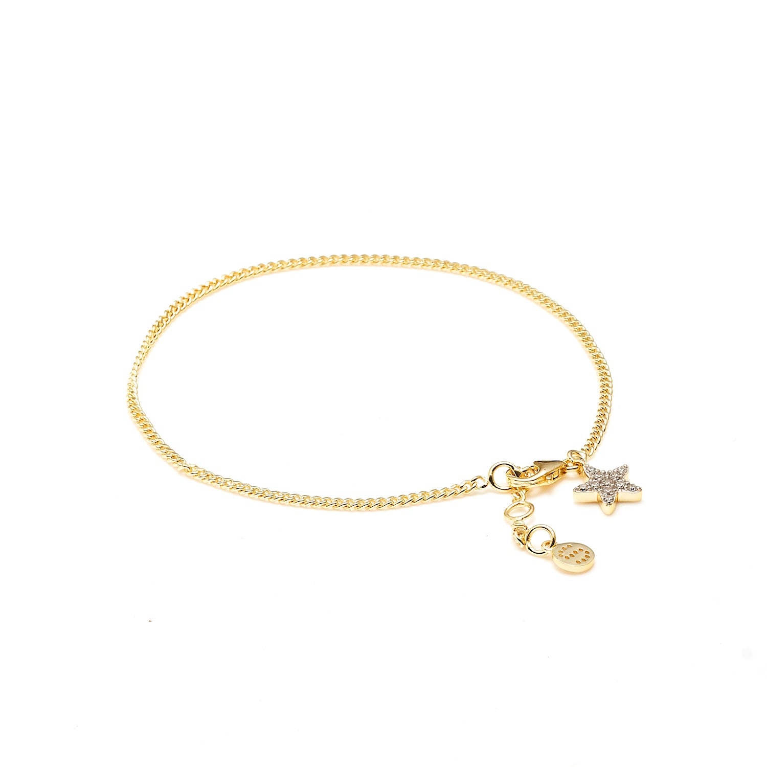Fine Chain Etoile Bracelet with star pendant in 14k gold-plated sterling silver | Silk & Steel Jewellery