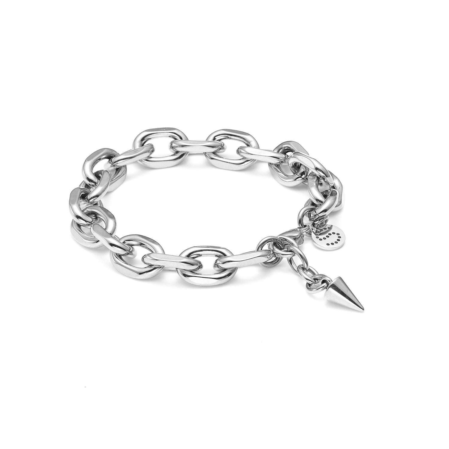 Forged Bracelet in silver stainless steel | Silk & Steel Jewellery