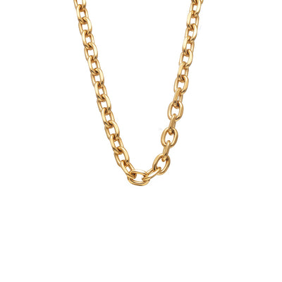 Forged Necklace in 14k gold-plated stainless steel | Silk & Steel Jewellery