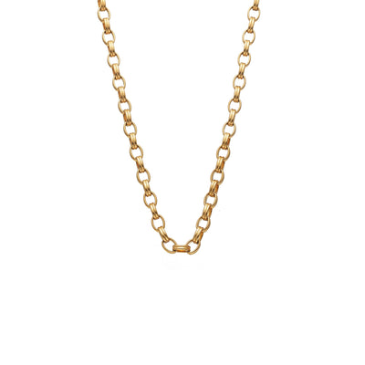 Chunky belcher chain necklace in 14k gold-plated stainless steel