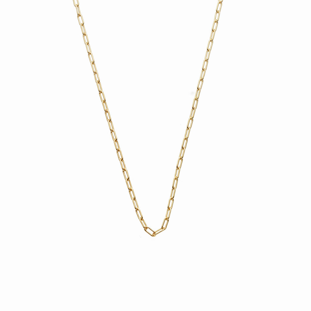 Fine Chain Papier Necklace in 14k gold-plated sterling silver | Silk & Steel Jewellery