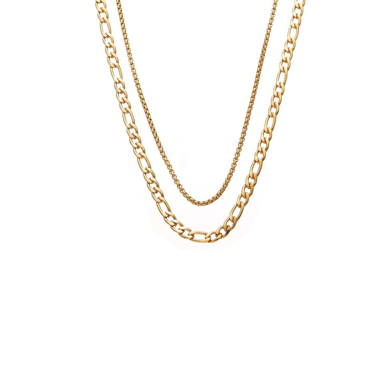 Pre-layered Reflection Necklace in 14k gold-plated stainless steel | Silk & Steel Jewellery
