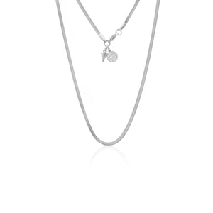 Silk & Steel Solara necklace in silver stainless steel.
