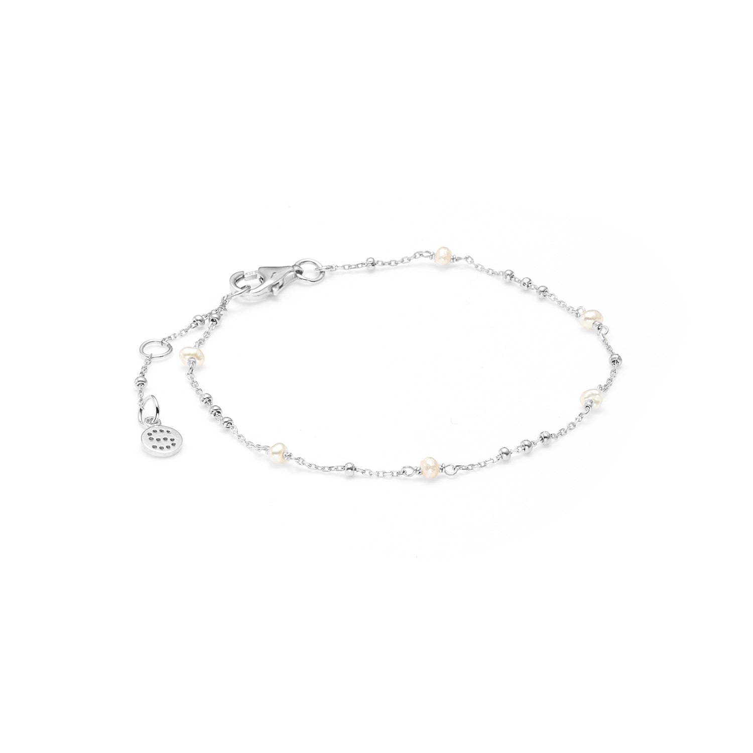 Dotty Bracelet Pearl + Silver