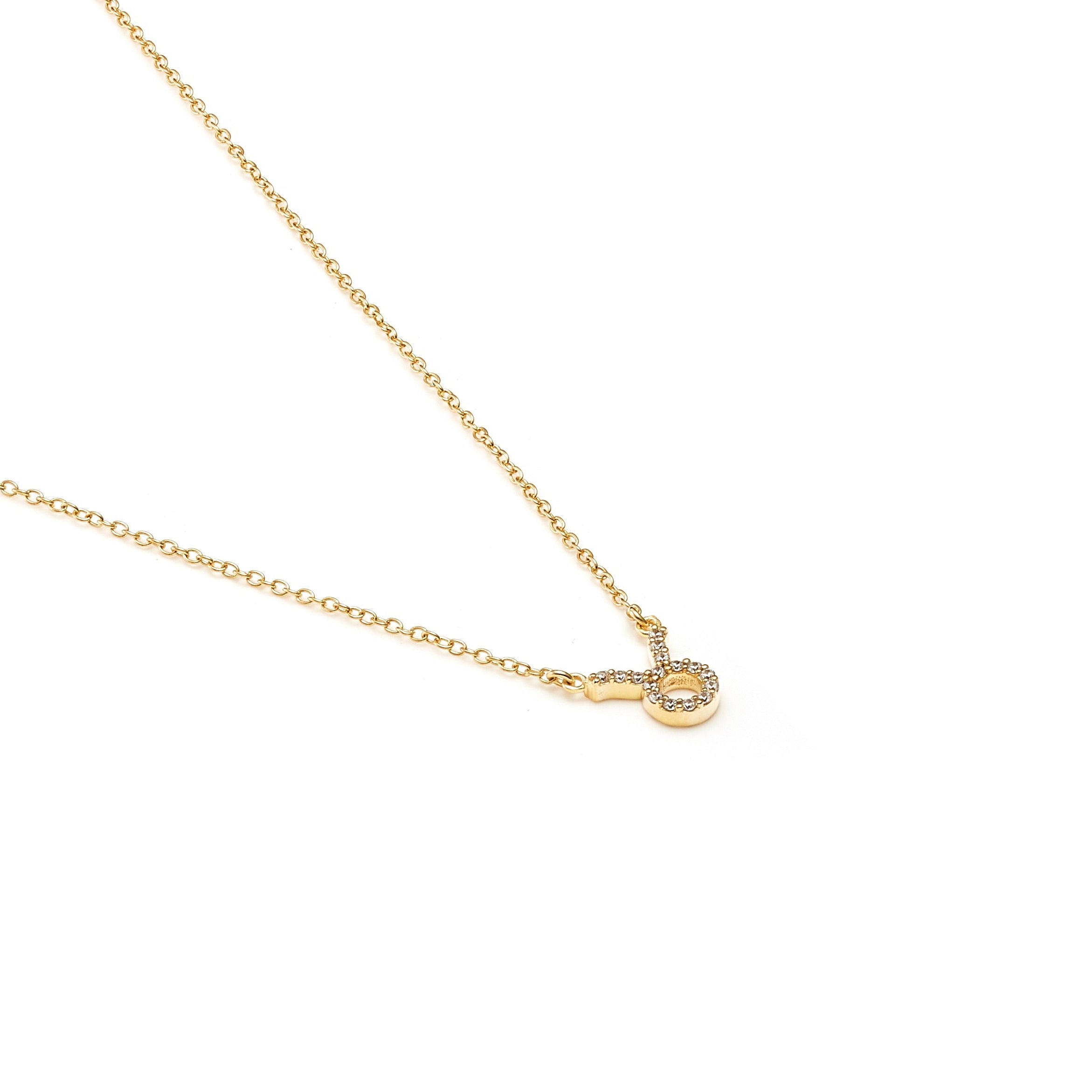 Silk & Steel Jewellery Taurus Star Sign Pendant Necklace in 14k gold-plated Sterling Silver with Cubic Zirconias