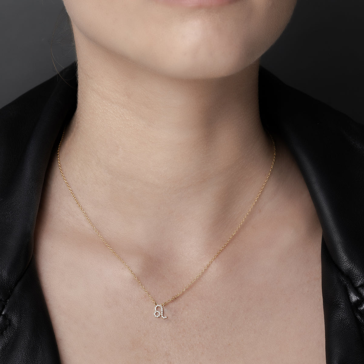 Silk & Steel Jewellery Leo Star Sign Pendant Necklace in 14k gold-plated Sterling Silver with Cubic Zirconias