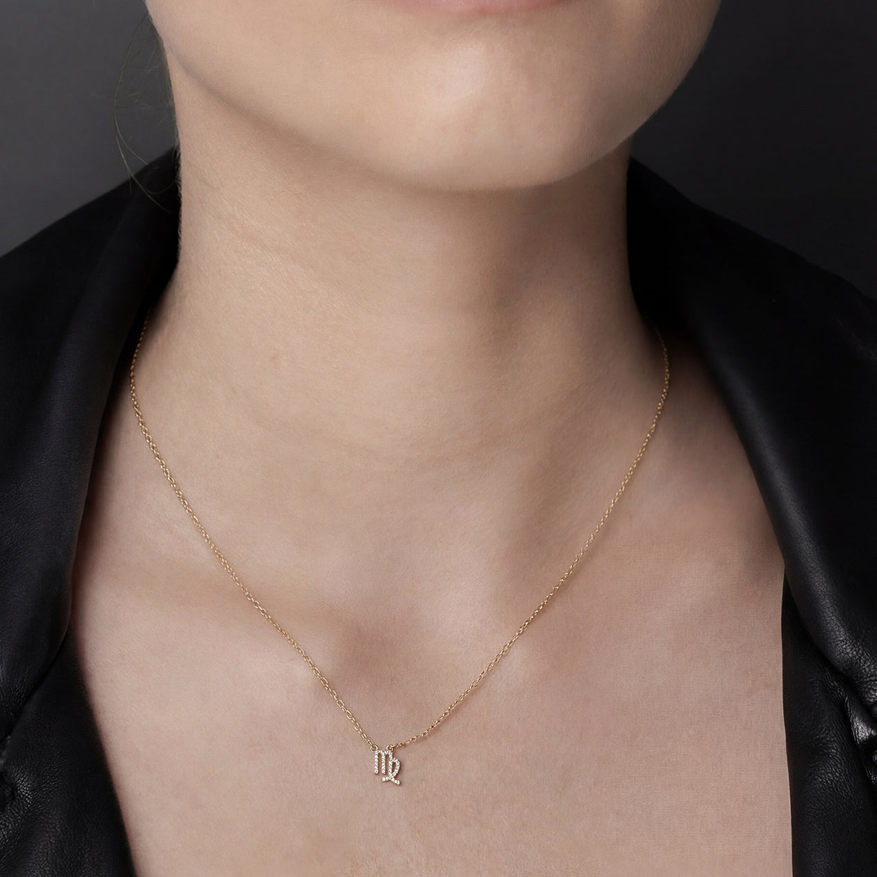 Silk & Steel Jewellery Virgo Star Sign Pendant Necklace in 14k gold-plated Sterling Silver with Cubic Zirconias