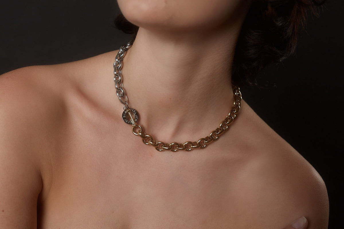 Two Tone Heirloom Necklace Silver + Gold (SAMPLE)