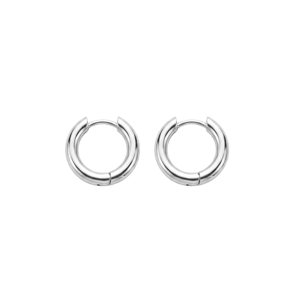 Small Classic Hoop Earrings Silver
