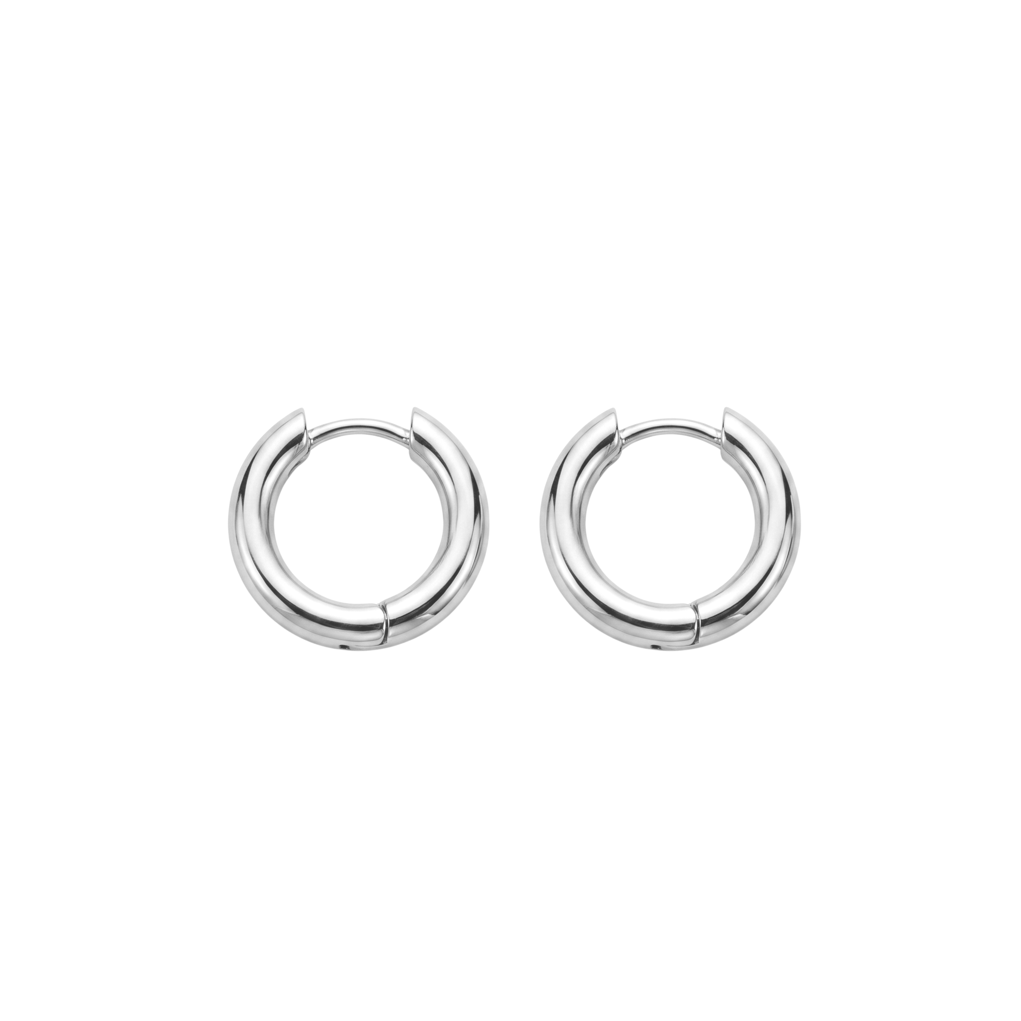 Small Classic Hoop Earrings Silver