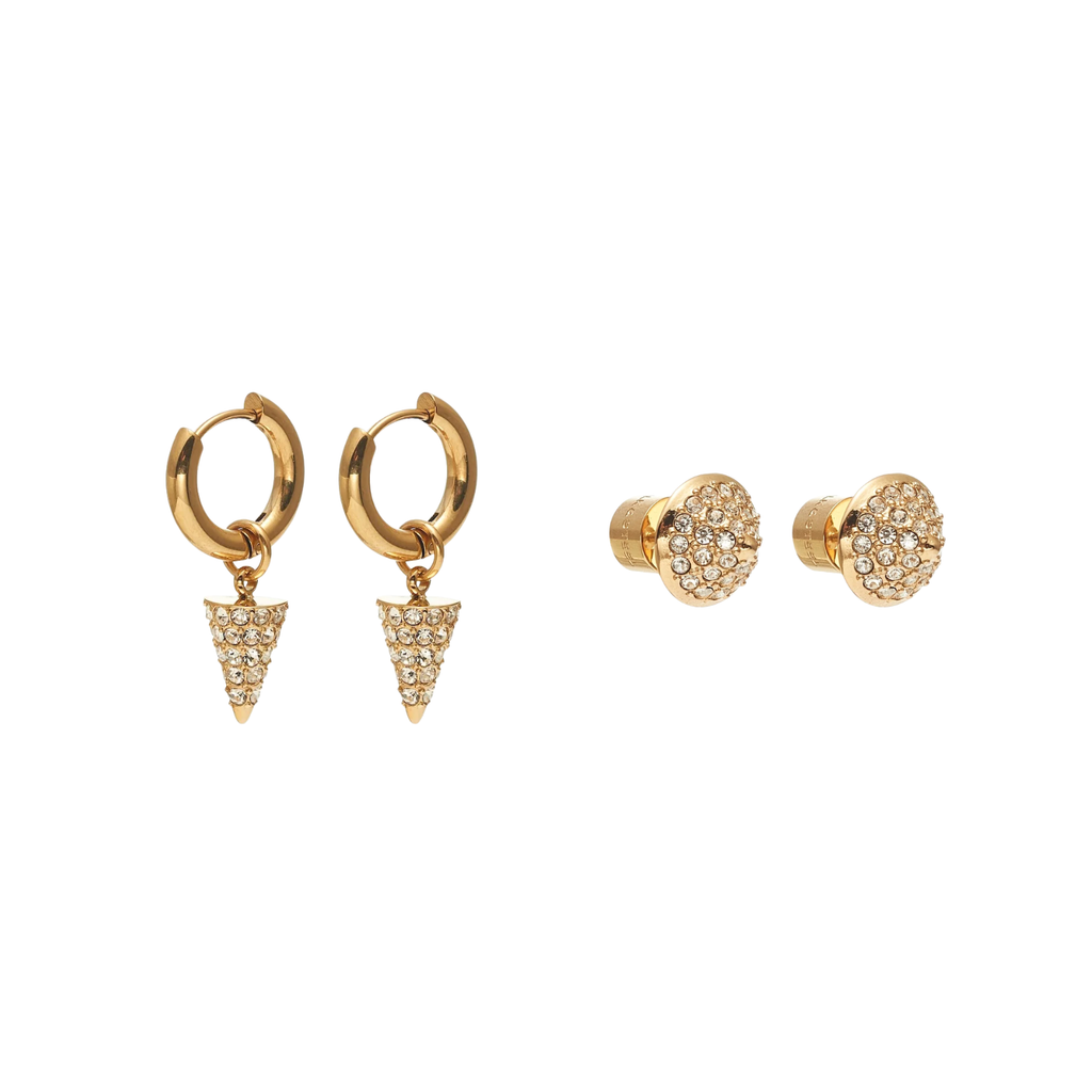 Voltage Earring Set Gold