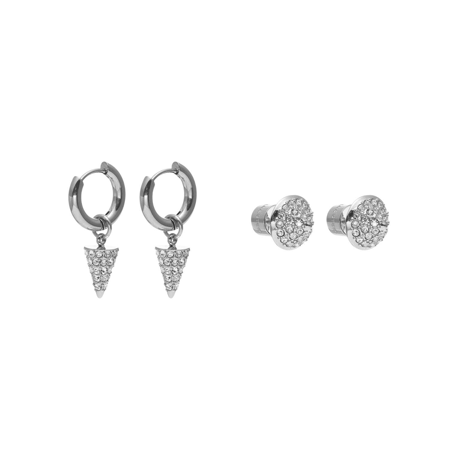 Voltage Earring Set Silver