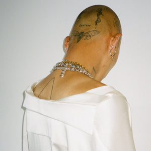 Silk & Steel Herringbone Necklace Silver Men's Jewellery