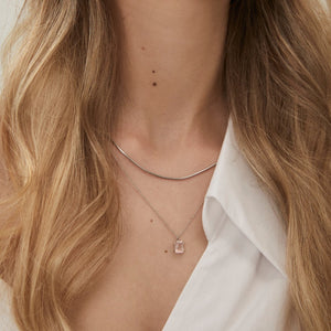 Silk & Steel Jewellery Reverie Snake Chain Necklace Silver