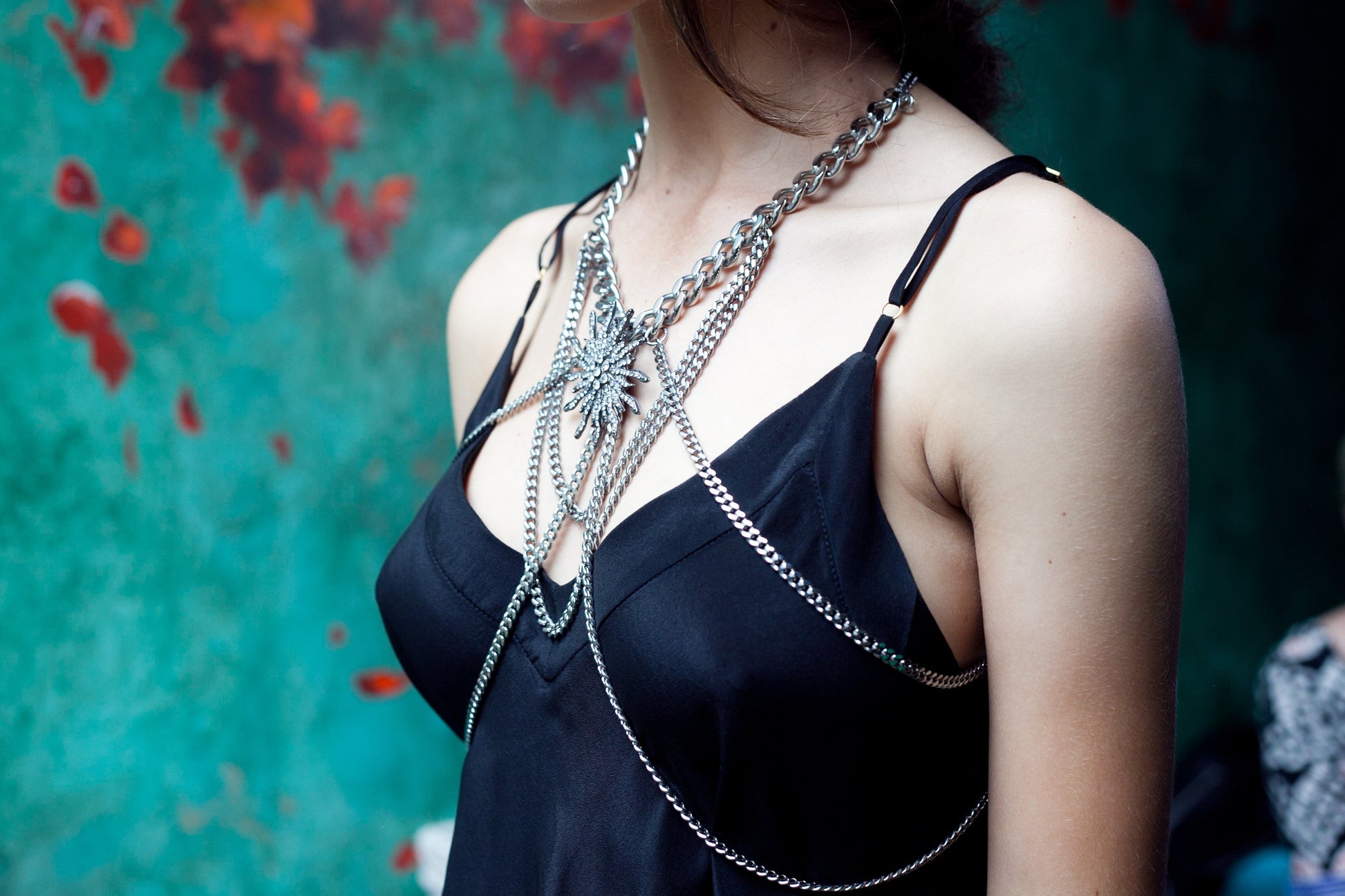 Envy Body Harness Gold + Blue Vintage Couture