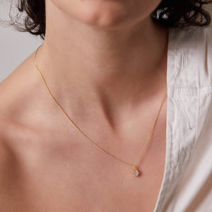 Silk & Steel Sentiments Necklace Rose Quartz + Gold