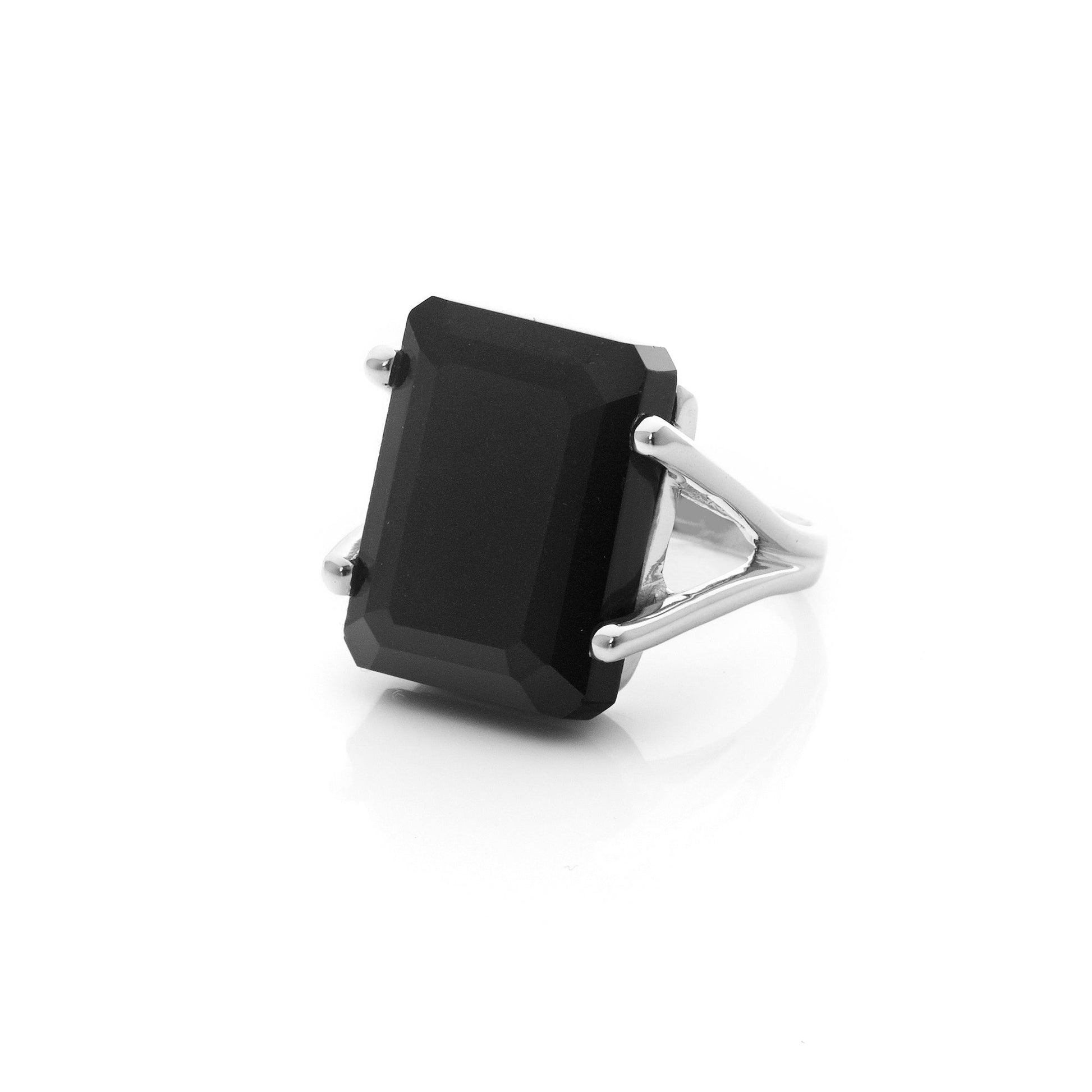Silk&Steel Jewellery Prima Donna Black Onyx and Silver Ring 