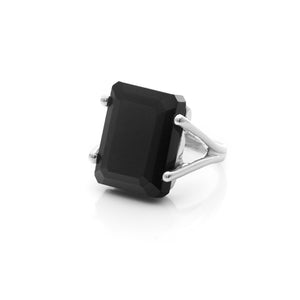 Silk&Steel Jewellery Prima Donna Black Onyx and Silver Ring 