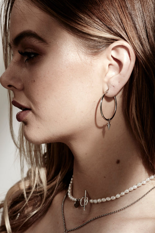 All The Way Hoop Earrings Gold