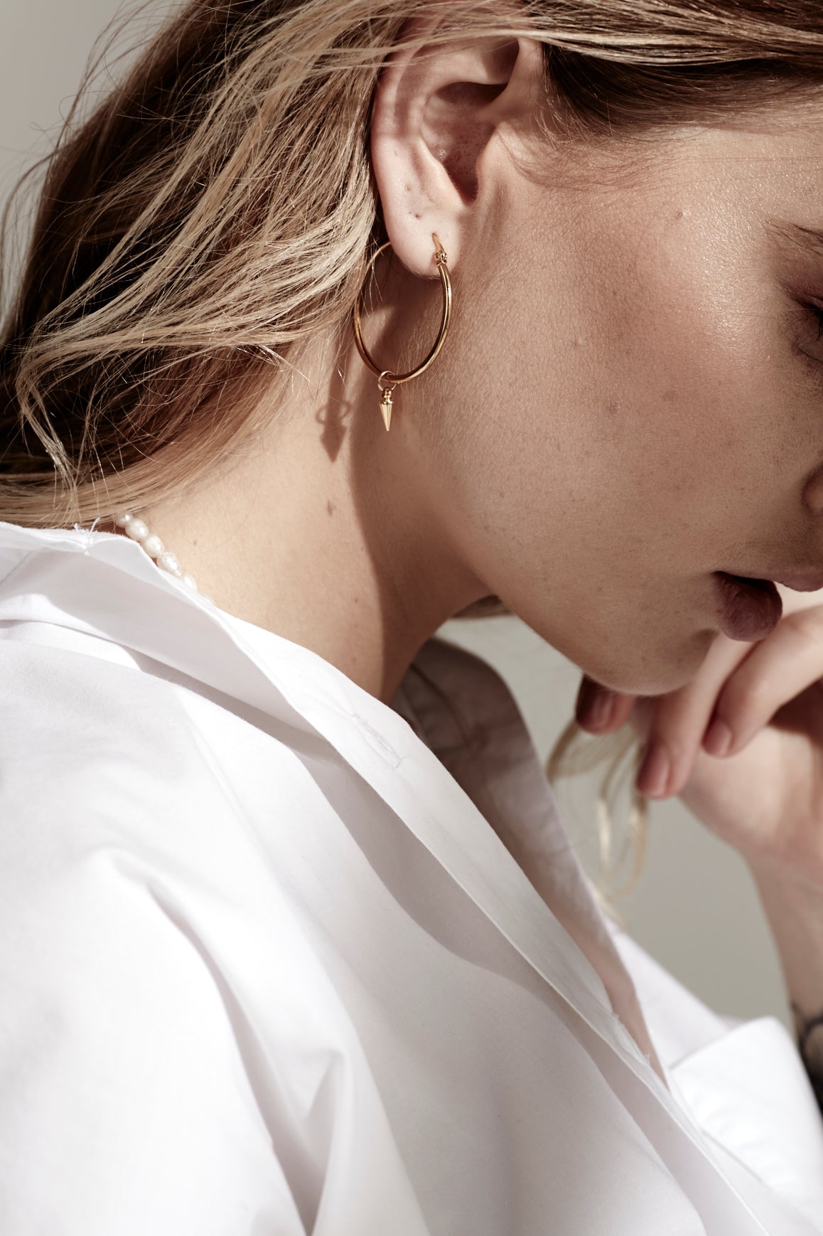 All The Way Hoop Earrings Silver