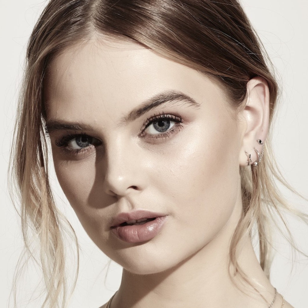 Silk & Steel Keepsake Connected Black Spinel Silver Chain Earrings 