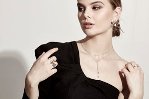 Silk & Steel Jewellery Double Take Ring White Topaz Silver