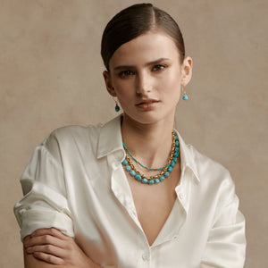 Silk & Steel Jewellery Capri Necklace Gold