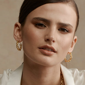 Silk & Steel Jewellery Ora Hoops Silver