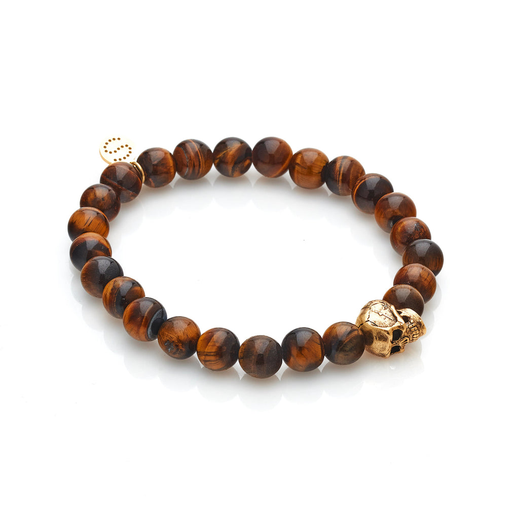 Silk & Steel Skulduggery bracelet Tigers eye