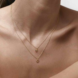 Silk & Steel Jewellery Superfine Mini Cutout Heart Necklace Silver