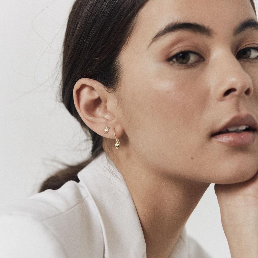 Silk & Steel Superfine Talisman Petite Ultimate Love Studs Silver