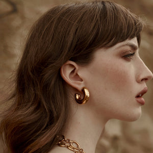 Silk & Steel Jewellery Sunrise Hoops Gold