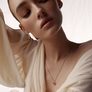 Silk & Steel Jewellery Amour Necklace Brazilian Amethyst + Gold