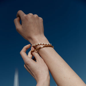 Silk & Steel Jewellery Beaded Stacker Bracelet Gia Picture Jasper and Pearls