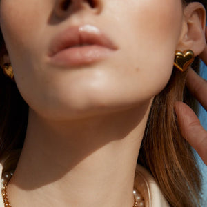 Silk & Steel Jewellery Valentina Stud Earrings Gold