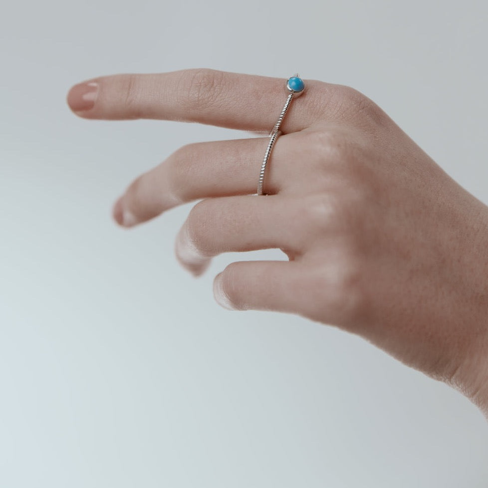 Silk & Steel Jewellery Superfine Mini Rope Ring Silver