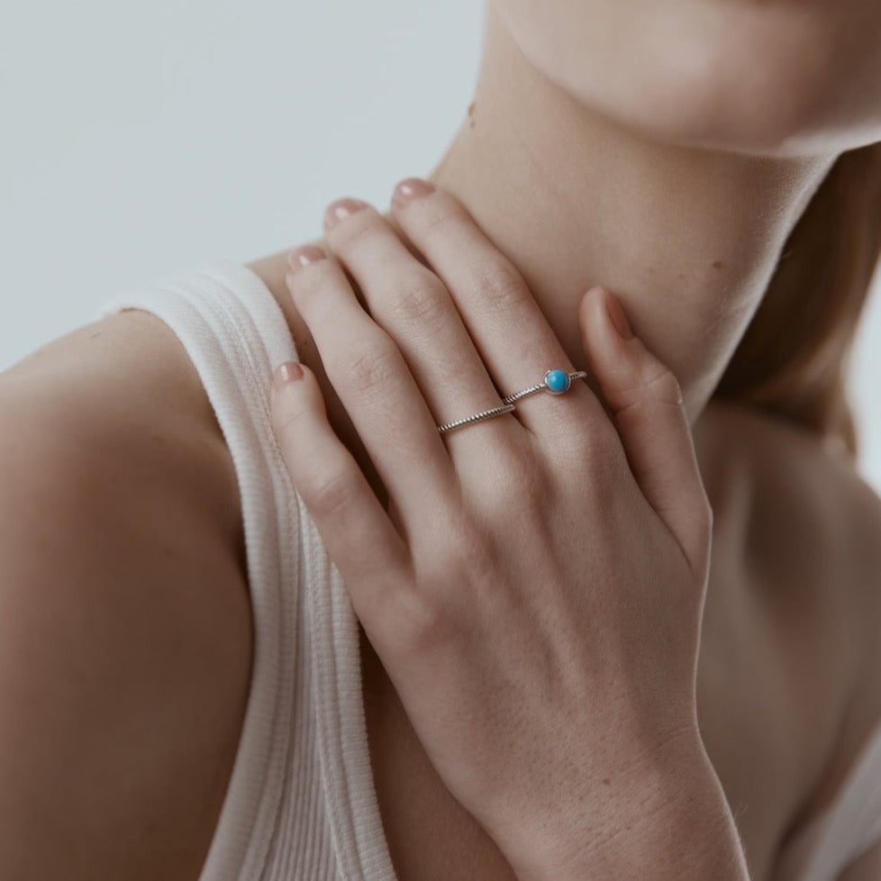 Silk & Steel Jewellery Superfine Mini Rope Ring Silver
