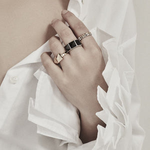 Silk & Steel Jewellery Patiently Ring Gold Sterling Silver