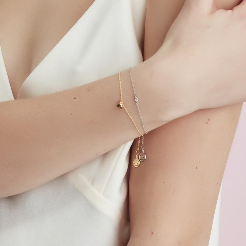 Silk & Steel Jewellery Gold Sterling Silver Superfine Storm bracelet