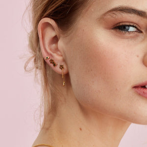  Silk & Steel Jewellery Superfine Star Climber earrings Sterling Silver