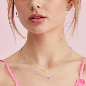 Silk & Steel Jewellery Gold Sterling Silver Keepsake rose quartz necklace