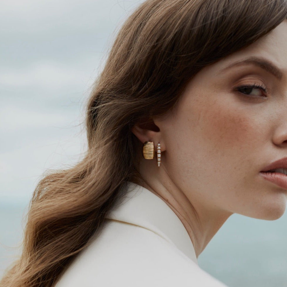 Silk & Steel Jewellery Nautica Hoops Silver