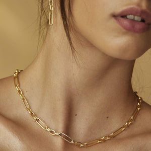 Silk & Steel Estate Chain Necklace Gold