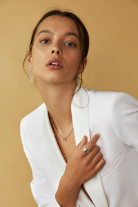 Silk & Steel Estate Drop Earrings Silver