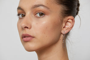 Silk & Steel Estate Drop Earrings Silver