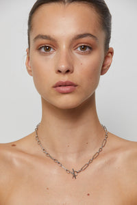 Silk & Steel Estate Chain Necklace Silver