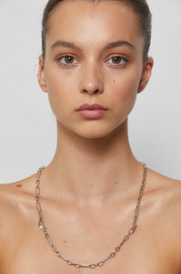 Silk & Steel Estate Chain Necklace Silver